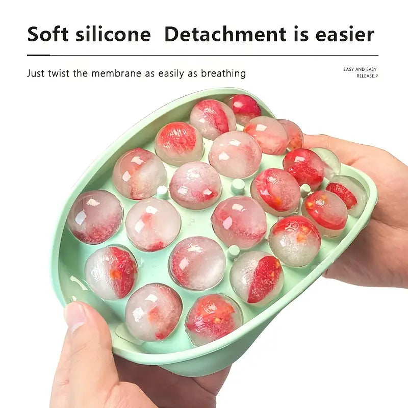 Whiskey Ice Ball Mold 22 Grid Silicone Ice Cube Tray
