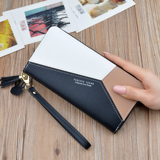Ladies Block Color Clutch Purse