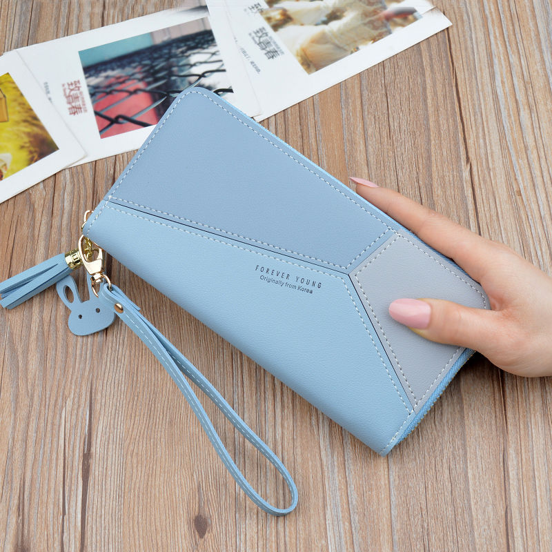 Ladies Block Color Clutch Purse